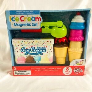 Ice Cream Kit with Make-It Mix Play Sand, 8PC Accessories, Pretend Play Set